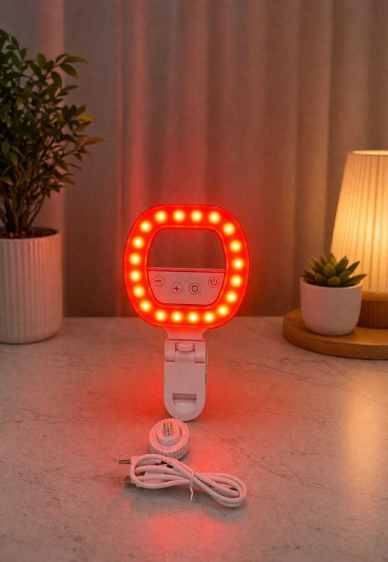 Ratixes W60 rgb clamp mini Fill Light Phone Selfie Ring Light multicolor Mode (white ) Ring Flash(Multicolor)