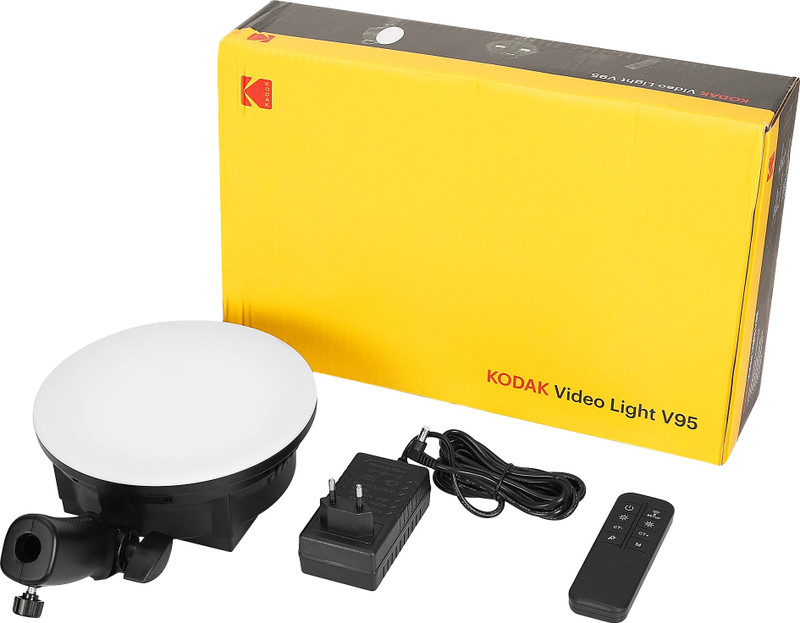 KODAK V95 Video Light With LCD Display & Adjustable Color Temperature 5500 lx Camera LED Light