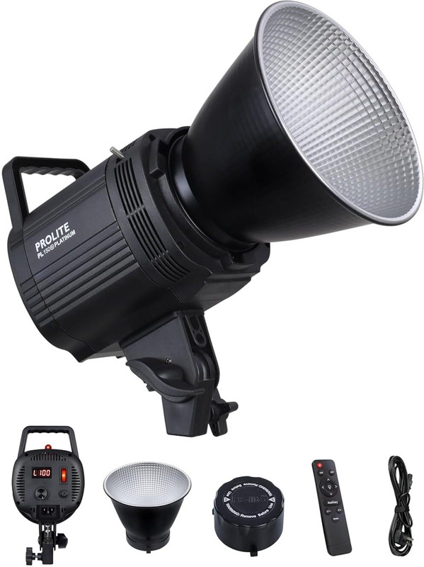 Prolite LiteMax Platinum 150W Bi-Color COB LED Continuous Video Light, Diffuser & Remote 15000 lx Camera LED Light