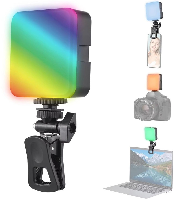 Technuv Portable LED Video Light, Dimmable Camera Light 250 lx Camera LED Light(Batteries Included)