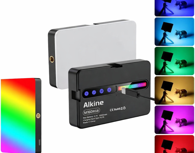 Alkine M160 1 lx Camera LED Light(Batteries Included)