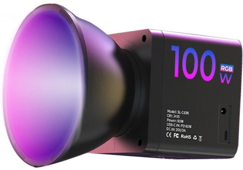 Simpex SLB 100R Portable RGB Video Light with 100W 2500K-6500K Adjustable Color 95 lx Camera LED Light(Batteries Included)