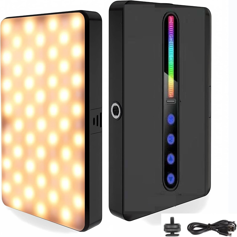 SUICUNE LED Camera Light, RGB Video Lights for Photography 1150 lx Camera LED Light(Batteries Included)