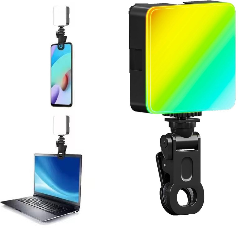 GUOi LED Camera Light Panel with LEDs and Adjustable Brightness & Color 100 lx Camera LED Light(Batteries Included)