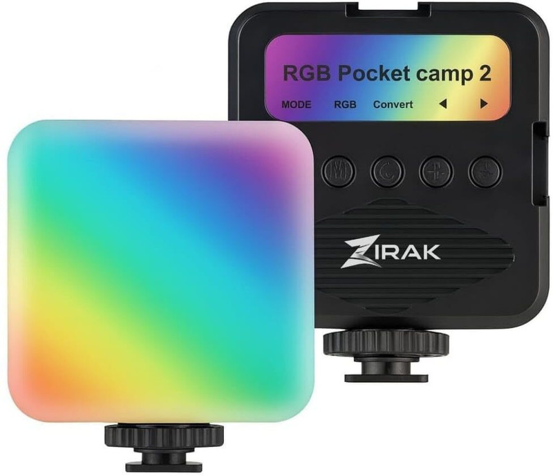 ZIRAK RGB LED Video Light Panel with Adjustable Color Modes for Camera Vlogging Shoot 800 lx Camera LED Light