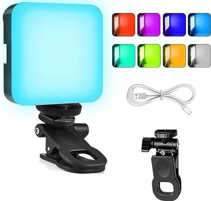 GUOi AY83 RGB Pocket Mobile Light Dimmable Video Light, for Tablet, phone, Camera 100 lx Camera LED Light(Batteries Included)