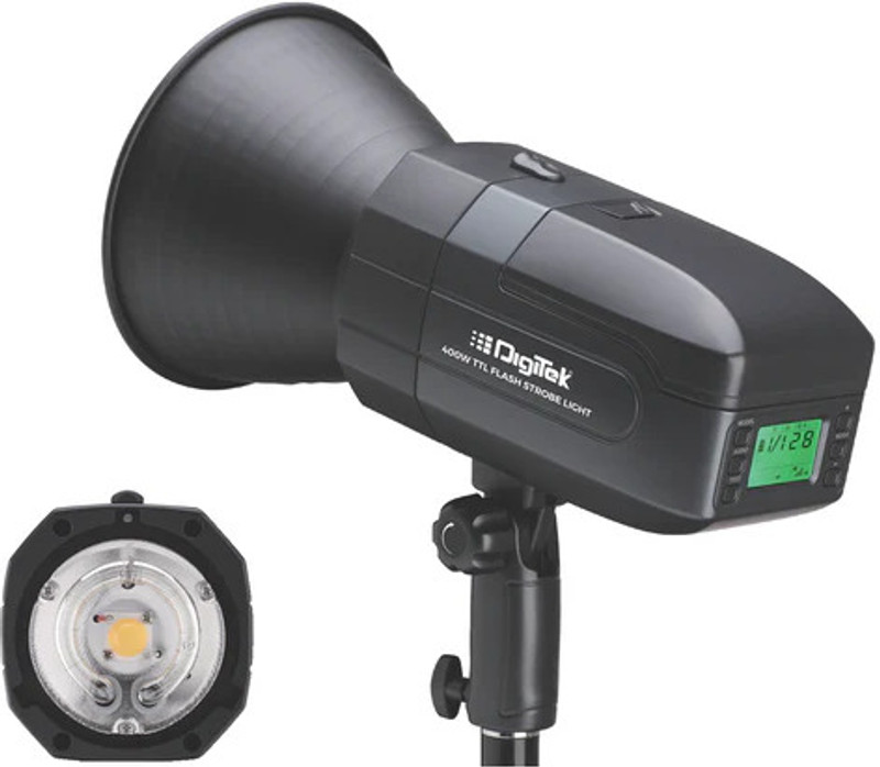 DIGITEK DFL-400 Handheld TTL Flash Strobe Light 36000 lx Camera LED Light(Batteries Included)