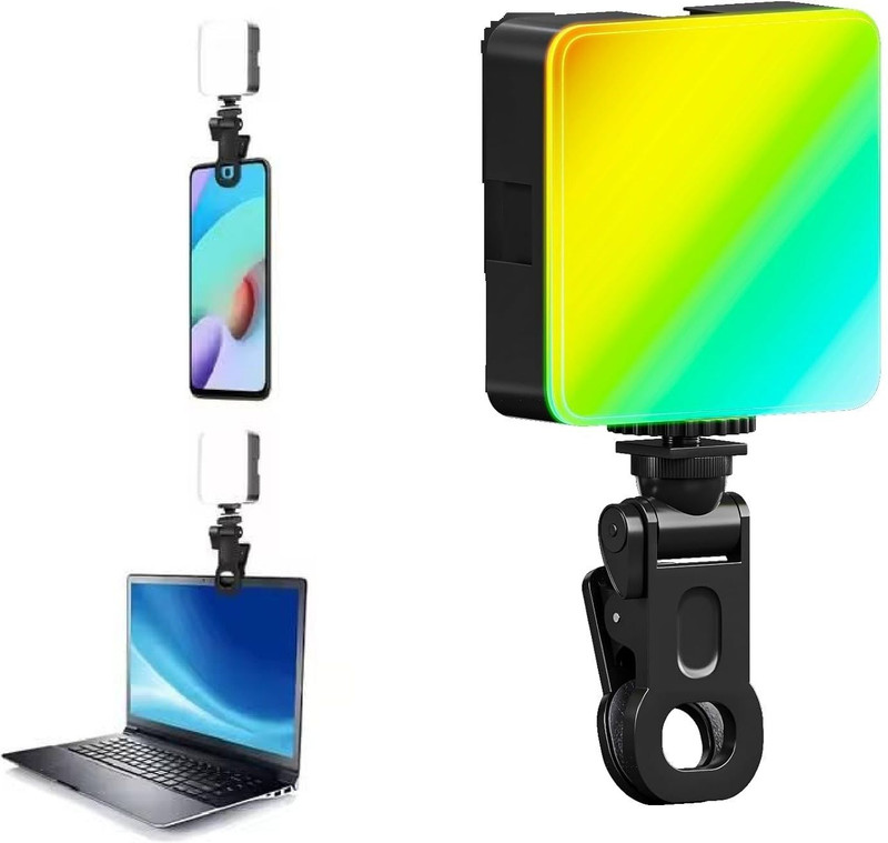 CHG LED Camera Light Panel with LEDs and Adjustable Brightness & Color 100 lx Camera LED Light(Batteries Included)