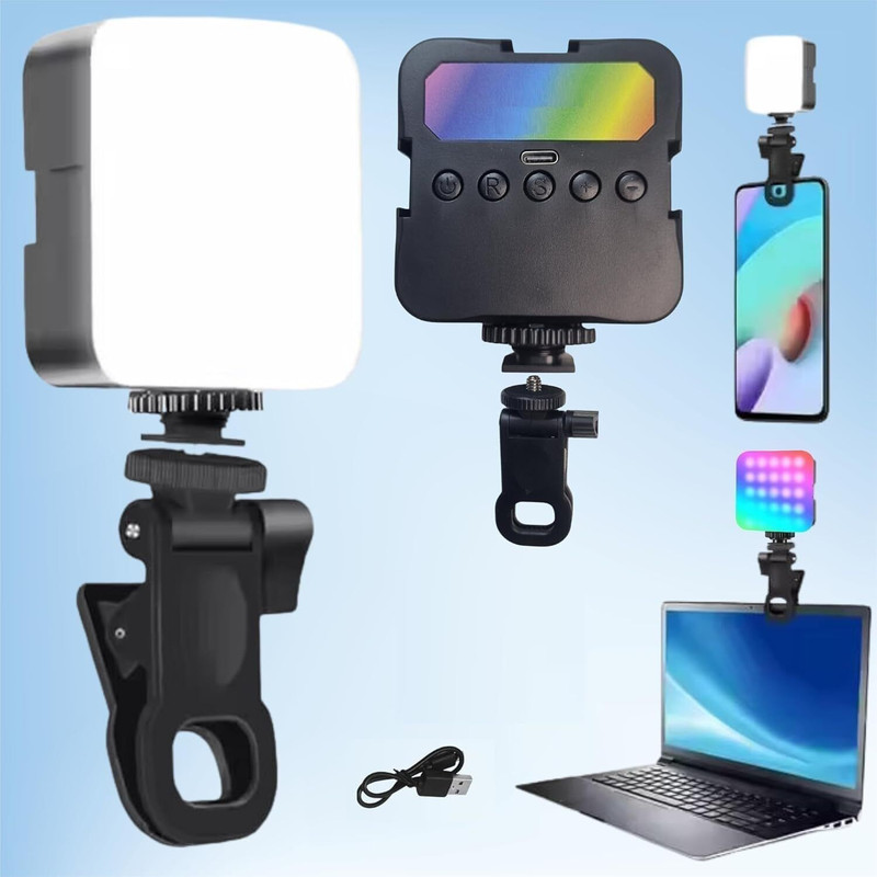 SAVI Selfie Light Rechargeable 1800mAh Portable Light Mini Clip LED Video Light Flash(Black)