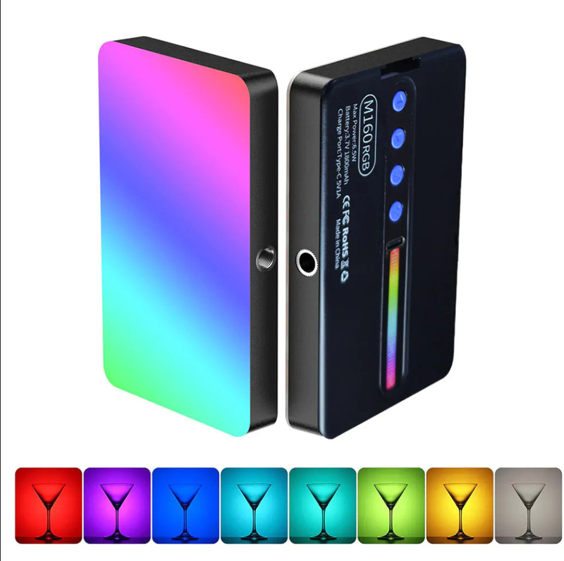 JTP LED Video Camera Full Color RGB Lights for Tripod Selfie Light and Photography 1150 lx Camera LED Light(Batteries Included)