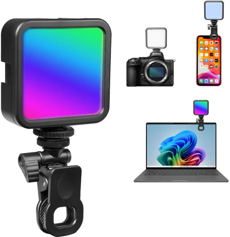 Hiffin VL49 RGB Video Light, LED Light 360° Full Color Portable Photography Lighting 36000 lx Camera LED Light(Batteries Included)