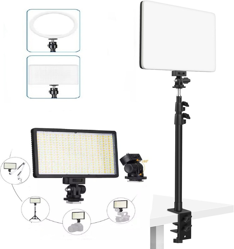 FKU 11-inch LED Panal Light 5000mAh Rechargeable Battery for Live Streaming 1200 lx Camera LED Light