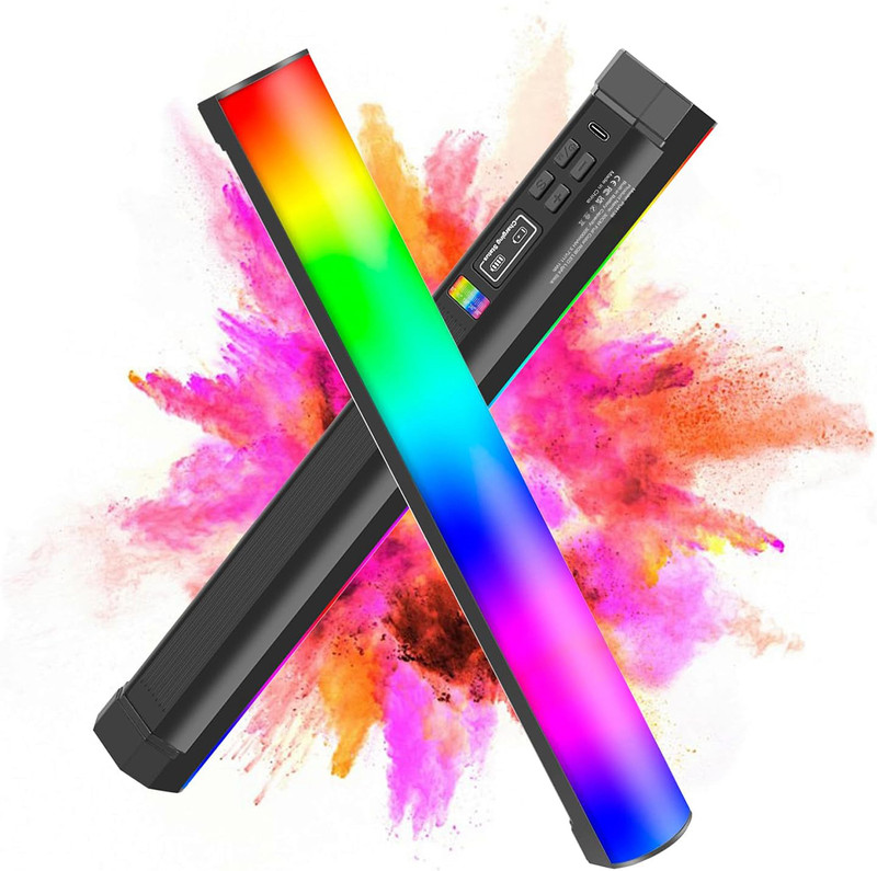 ELEPHANTBOAT RGB Rechargeable Video Light Bar 0 lx Camera LED Light(Batteries Included)