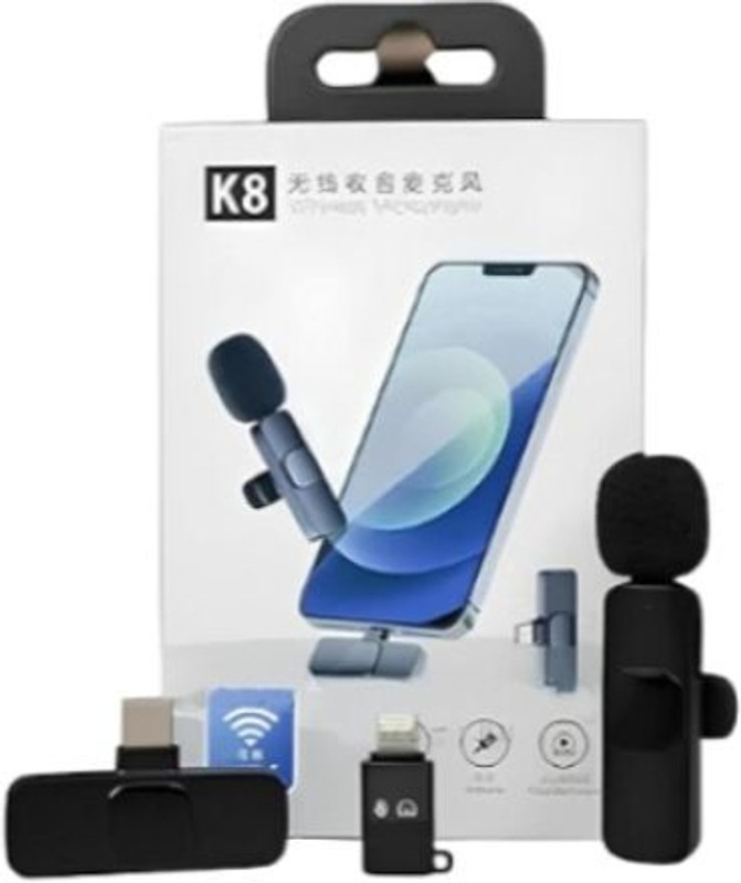 SS Store RDF-K8 Type-c Interface Bluetooth Wireless Dual Lavalier Microphone Camera Microphone