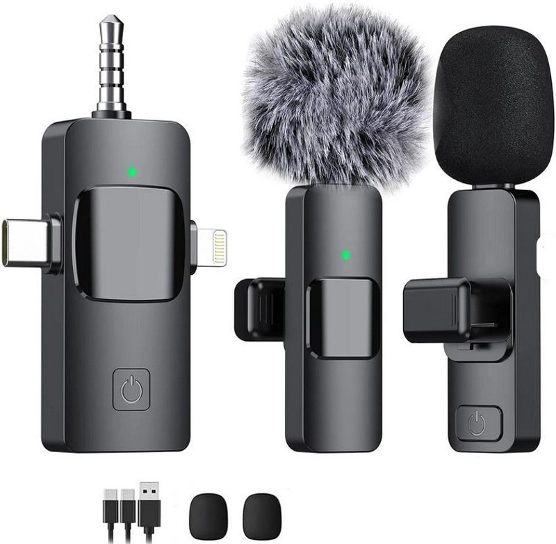 THE MOBILE POINT 2.4Ghz Lapel Wireless Noise Cancellation Mic for Youtubers, Video Recording, Camera Microphone