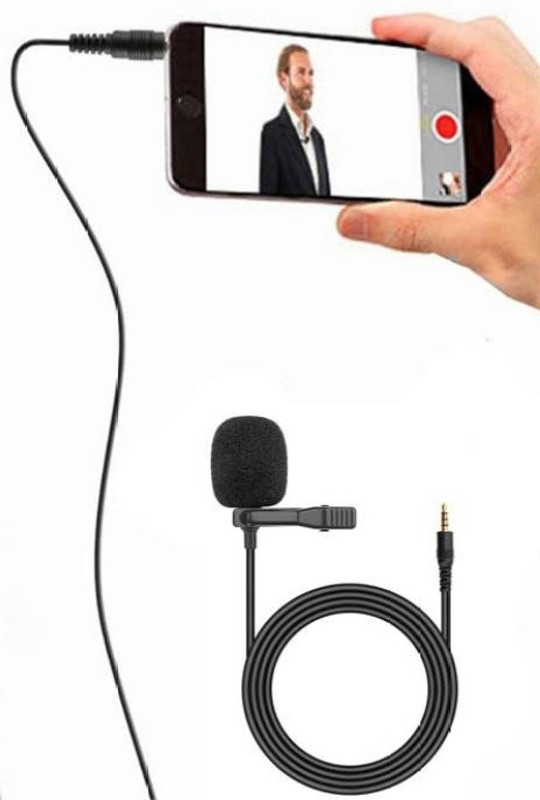 JANGI 3.5mm Clip Microphone 1.5mtr wire For Youtube, Voice Recording Tx24 Camera Microphone