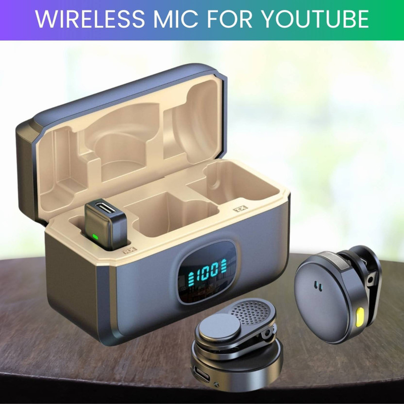 Orvik Q8 Wireless Mic for Creator Recording Kit Camera Microphone