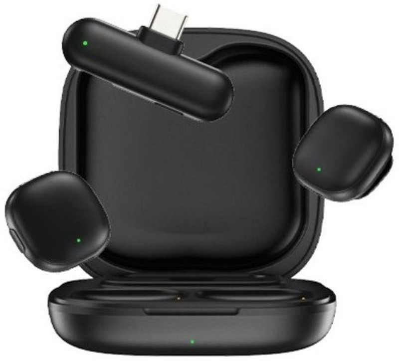 Kay-Joy Wireless Clip-On Microphone, 3-Level AI, 2.4G Mini Lapel Mic with Charging Case Camera Microphone