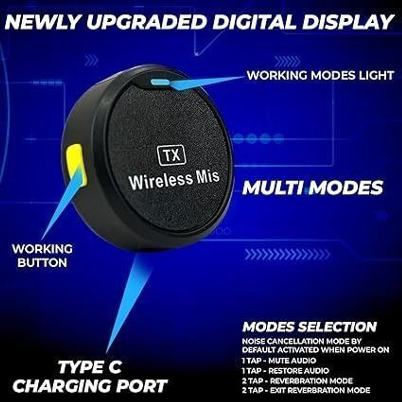 Perfx High Performance Round Microphone for Gaming, Podcasts & Karaoke Camera Microphone