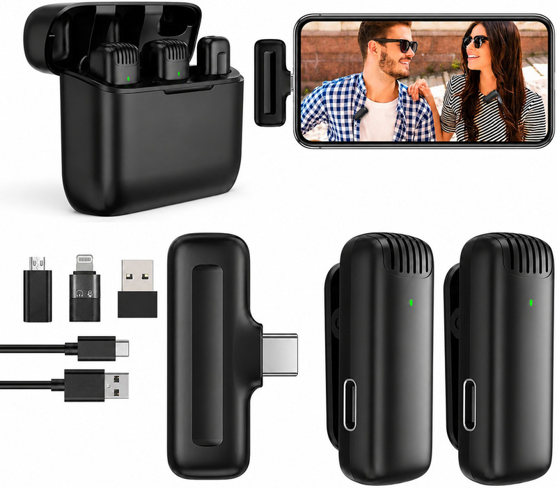 RV Enterprises J13 Wireless Mic For Video Recording, YouTube Camera Microphone