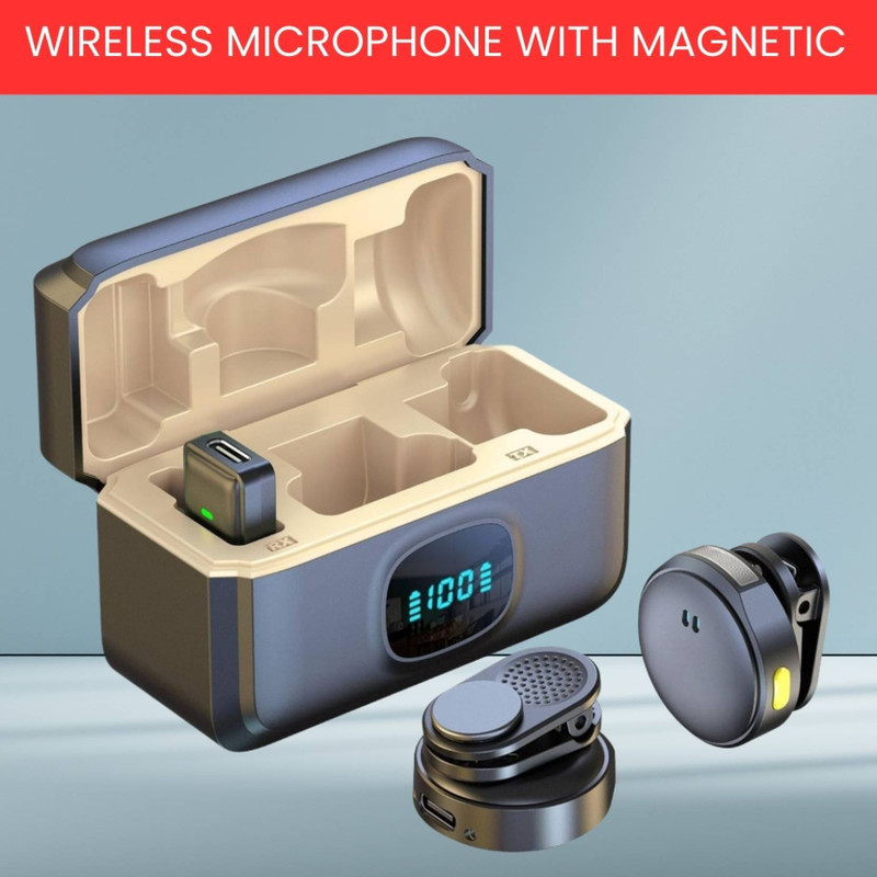 Orvik Q8 Wireless Microphone for Voice Video Content Camera Microphone