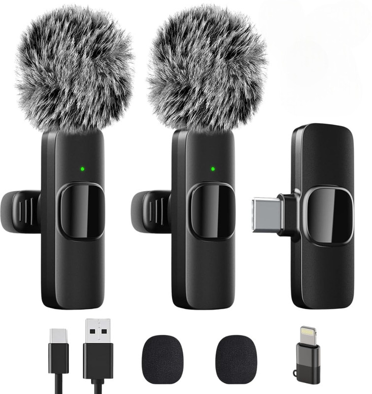 VitalWear K9 Collar Mic-Furry Windshield Type-C Smartphones-YouTube & Instagram Reel Camera Microphone