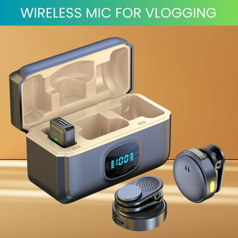 AWD Q8 Wireless Microphone for HD Voice Recording Camera Microphone