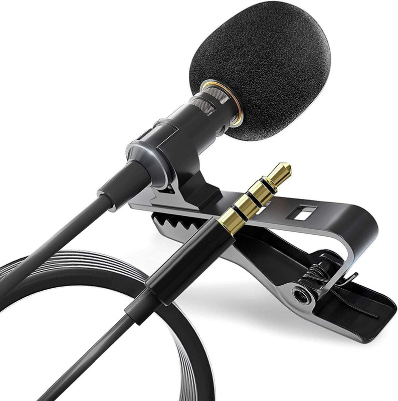 ELDORICH 3.5mm Clip Collar Mic for Recording, YouTube, Mobile, Laptop, DSLR,iOS & Android Camera Microphone