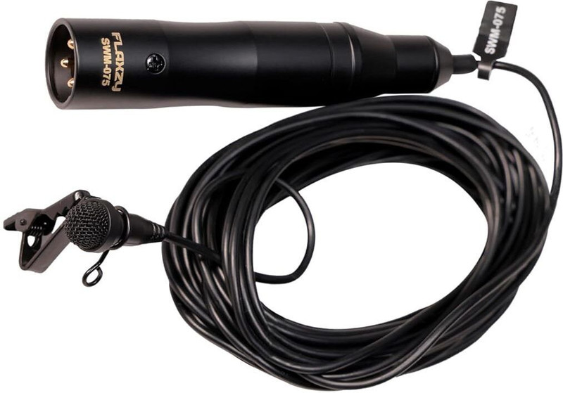 Flaxzy XLR Mic Professional Lavalier Lapal Microphone with Standard XLR Connector Camera Microphone