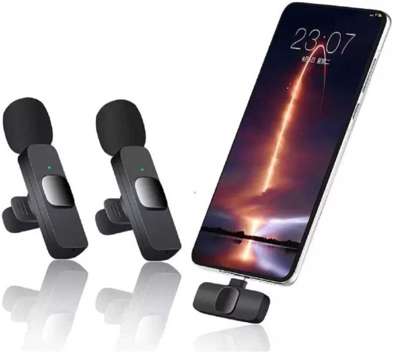 Perfx K9 Dual Wireless Mic for Mobile Live Streaming & Podcast Camera Microphone