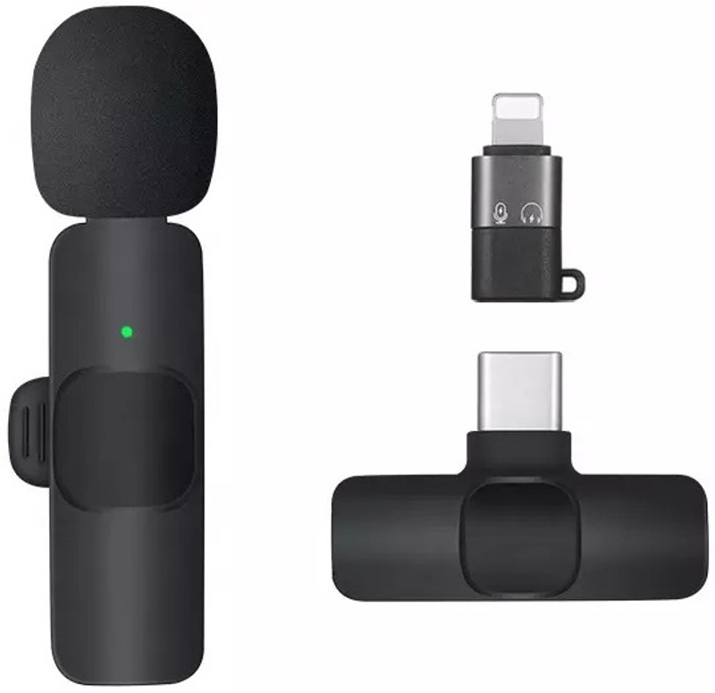 Orlov K8 2-in-1 Wireless Lavalier Microphone for iPhone & Type-C Android Camera Microphone