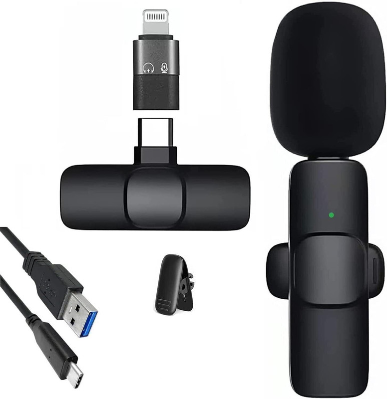 Perfx Wireless Microphone | Portable Lapel Mic for Smartphone, Live Streaming & Reels Camera Microphone