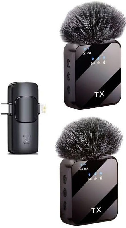 Perfx F15-2 LED Display Wireless Mic | Long Battery Mic for YouTube & Shooting Camera Microphone