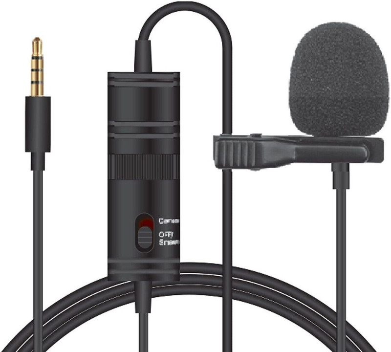 Tygot T-M1 Auxiliary Omnidirectional Lavalier Clip On Collar Microphone for Mobile Camera Microphone