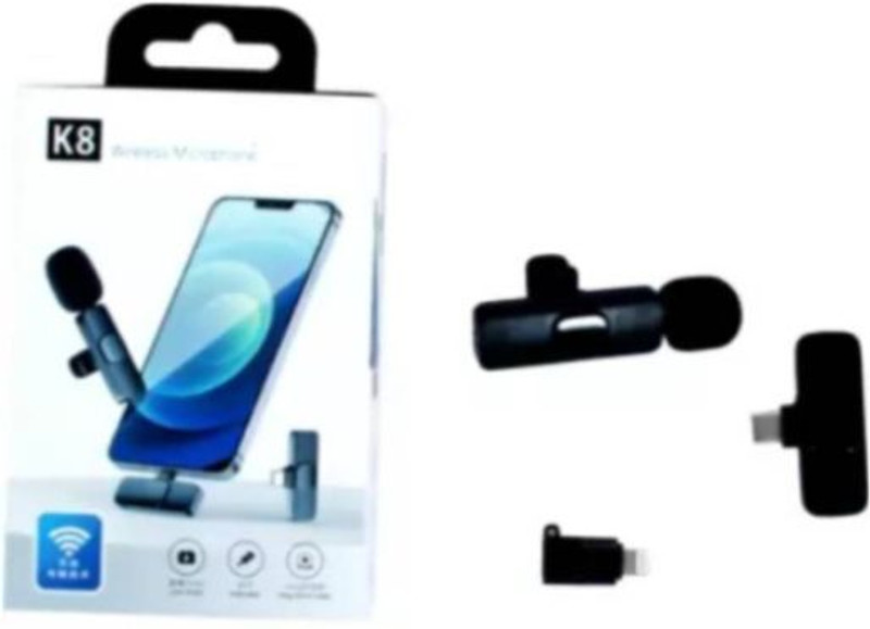 SS Store MIC60-IE125-K8 WIRELESS MIC FOR SMARTPHONE CAMERA WIRELESS MICROPHONE Camera Microphone