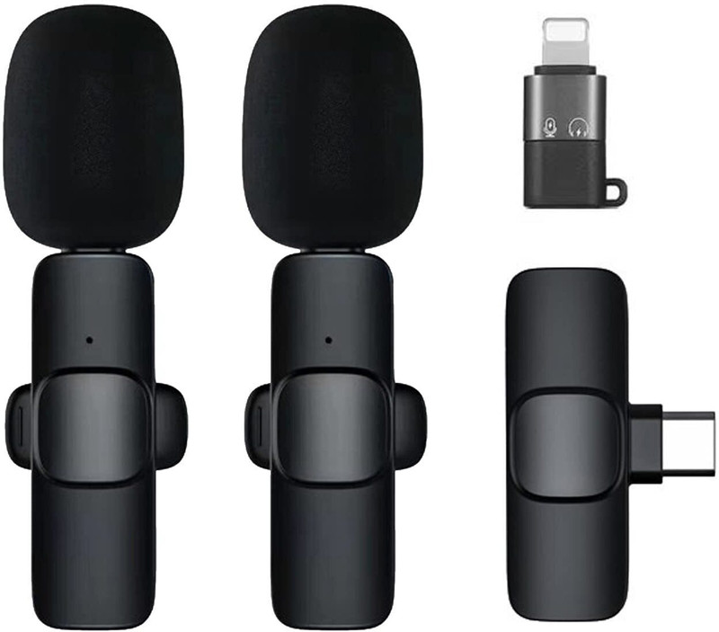 Kazotra K9 Wireless Microphone for Type C Mobiles Mic for Youtube Recording Podcast Vlog Camera Microphone