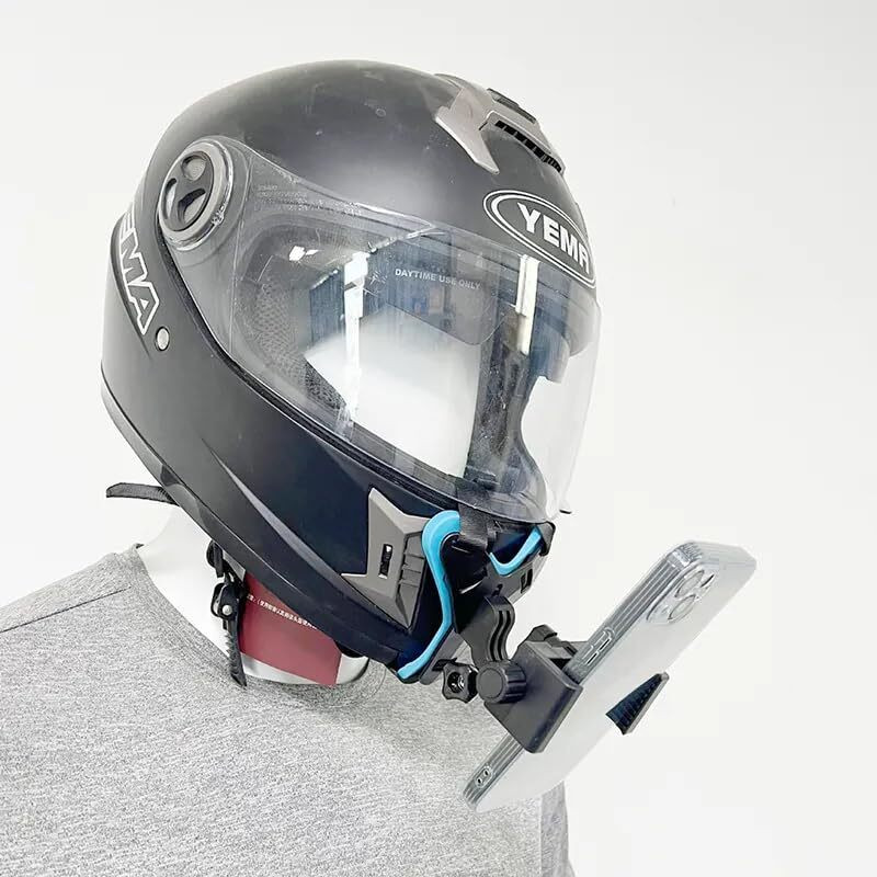 Technuv New Helmet Chin Strap Mount Mobile Holder Clip & Screw with All Smart Phones Helmet Mount