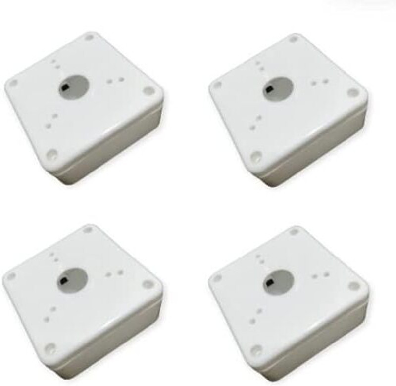 Jay Wall Flat Placement Camera Mount(4*4 PVC Junction Box FOR CCTV CAMERA PACK OF 4)