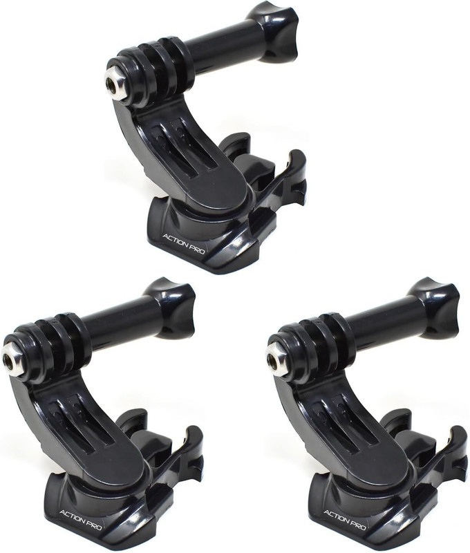 Action Pro Helmet Flat Placement Camera Mount(360 Degree Rotatable J-Hook Mount Adapter For GoPro, Insta 360 DJI (Pack Of 3))