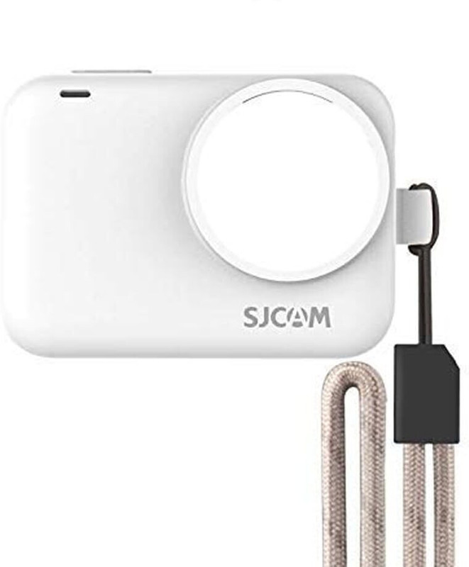 Action Pro Body Grip Camera Mount(Silicone Protective Case with Lanyard Compatible with SJCAM Accessories (White))