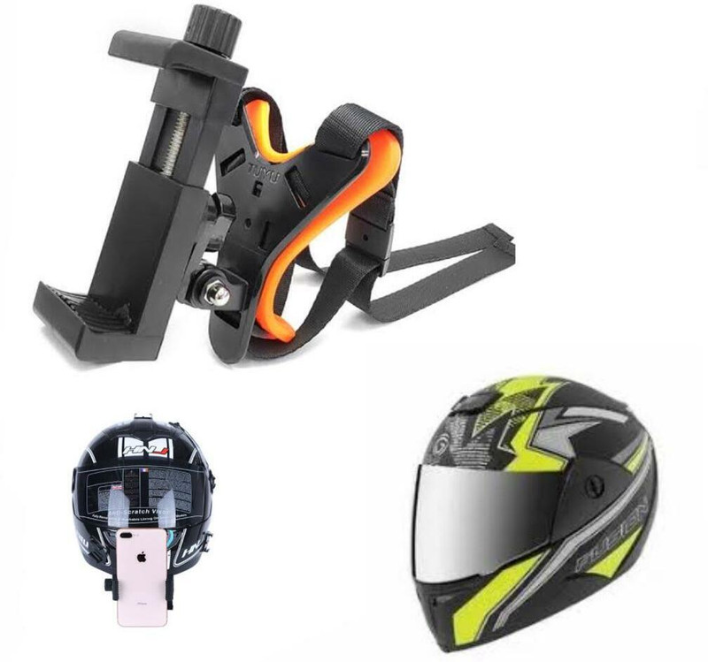 ABHINANDAN Helmet Strap Camera Mount(Black, Orange)