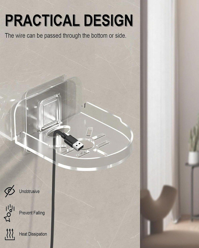 Satara Wall Flat Placement Camera Mount(Transparent, clear)
