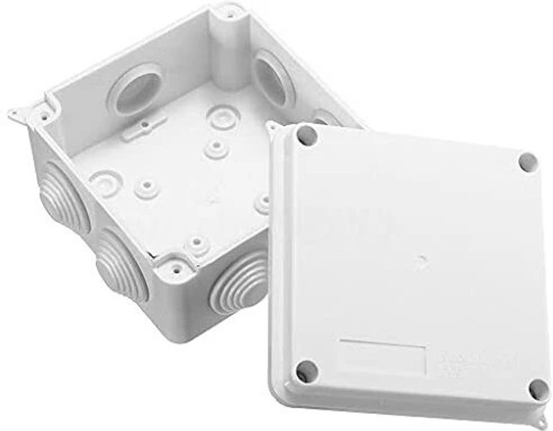VS Mart Wall Flat Placement Camera Mount(cctv outdoor Waterproof Junction Box 100×100×70 IP55 High-quality ABS material)