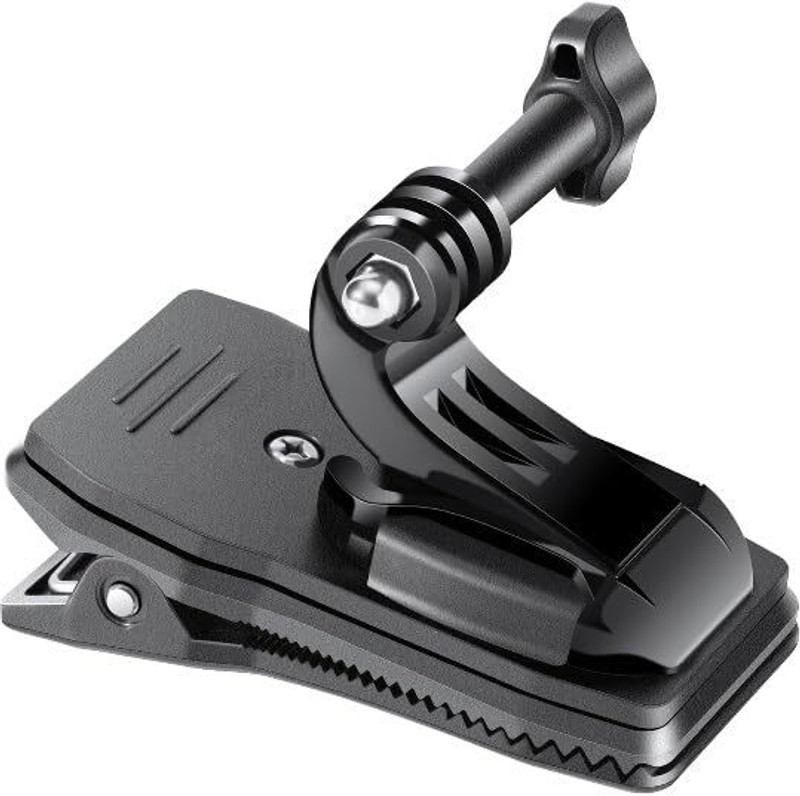 MILLETS Pole Mount Stand Camera Mount(Black, 360° Rotation Backpack Strap Quick Clip Mount for Hero)