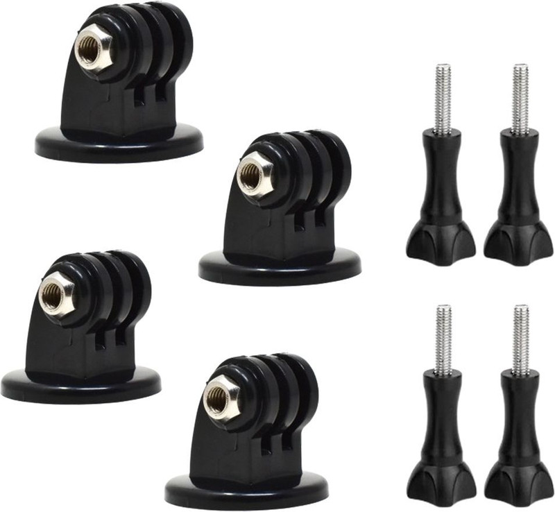 Action Pro Flat Surface Grip Camera Mount(Tripod Mount Adapter and Screw for GoPro SJCAM Insta 360 4k Eken YI [Pack Of 4])