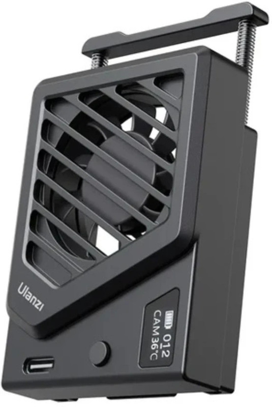 ULANZI CA25 Camera Cooling Fan - Black, Magnetic Suction Cup Mounting Camera Rig