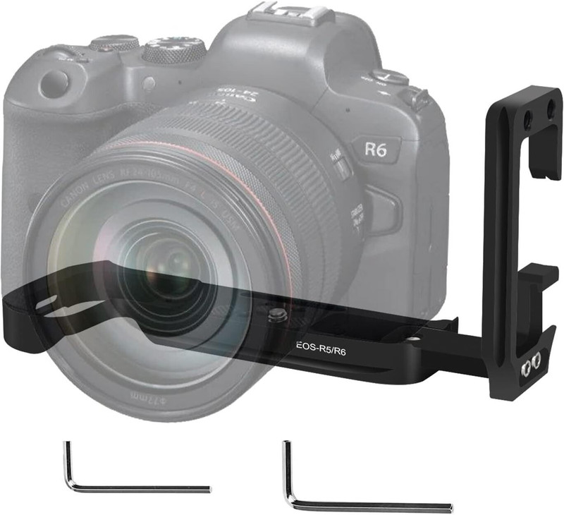Axcess L-Bracket for Canon EOS R5 R6 L Plate Hand Grip, EOS R5 R6 Quick Release L Plate Bracket Holder for EOS R5 R6 Camera Rig