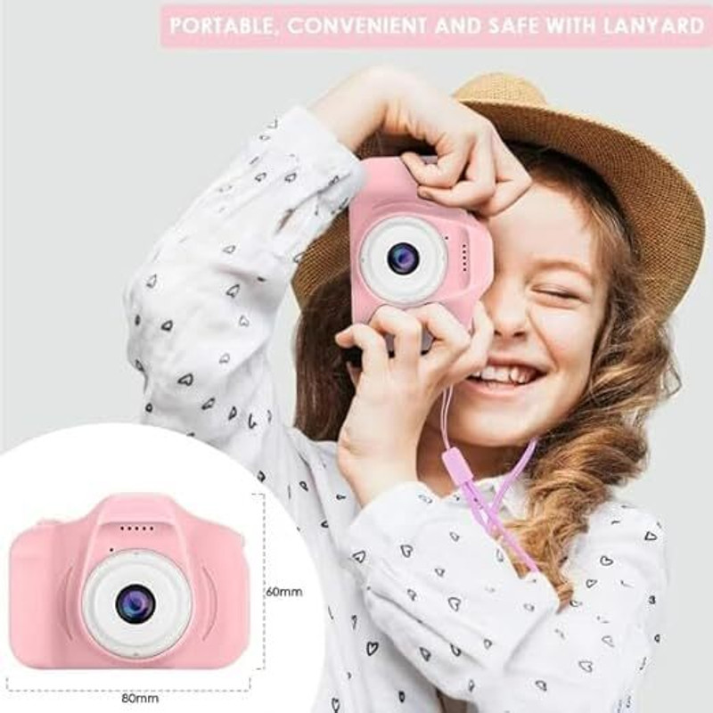 Hokti PINK-KIDS CAMERA98** 2 inch tools lids and gedgets(32 GB, Pink Colour)