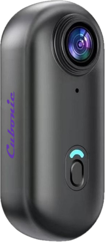 Cubonic Microx 4K Ultra HD| Thumb Size WebCam BodyCam DashCam| CMOS Sensor| 1 Button Rec. Enabled |Wifi Real Time App Conrol| Camcorder| Waterproof| 800Mah Sports and Action Camera(Black, 8 MP)