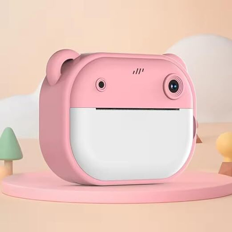 IPSHOPY Mini Camera Portable Kids Mini Portable Camera Point & Shoot Camera(Pink, Black)